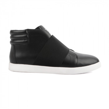 "LILLIE" HIGH-TOP SLIP-ON SNEAKER WITH WIDE ELASTIC BAND